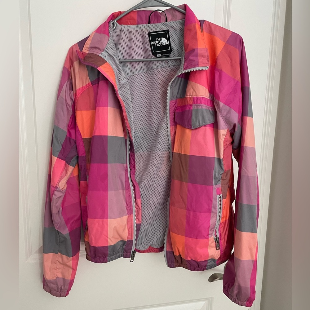 The north face plaid windbreaker